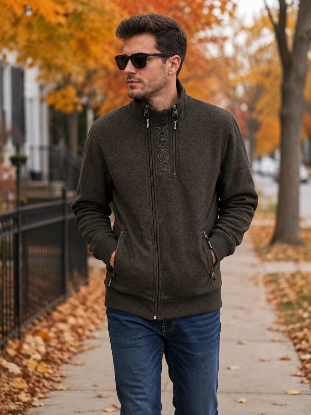 Mens Bench Full-Zip Jacket - SMALL